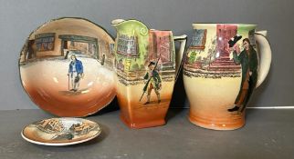 A selection of Royal Doulton Dickens ware to include Barnaby Rudge, Mr Squeers and Tony Weller