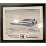 Concorde Memorabilia: 001/250 Adrian Meredith, signed by three captains