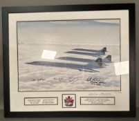 Concorde Memorabilia: 001/250 Adrian Meredith, signed by three captains