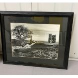 Ian James framed photograph including one of Hadleigh Castle 58cm x 47cm and 47cm x 57cm