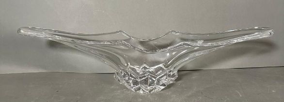 A Vannes, signed splash crystal glass vase