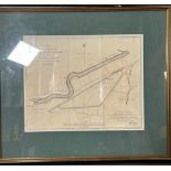 Framed plan of Egham Race Course.