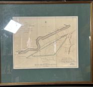 Framed plan of Egham Race Course.