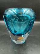 Echt Bleikristall art glass vase H 12.5cm