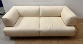 A contemporary white large sofa by Living Divani (H70cm W210cm D94cm)