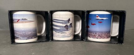Concorde Interest: A selection of three collectable Concorde mugs