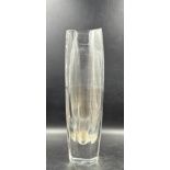 A Baccarat crystal vase signed by R Rigot, approximate total height 25cm.