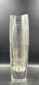 A Baccarat crystal vase signed by R Rigot, approximate total height 25cm.