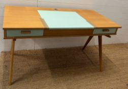 A contemporary Mid Century desk in the style of Helmut Magg. Height 75 and 140x70