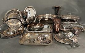 A large volume of quality silver plated items to include serving dishes etc.