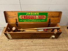 A Jaques croquet set with four mallets etc.