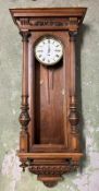 A Gustav Becker quarter striking Regulator wall clock with the star of David and 161 branded to back