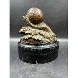 A Royal Caribbean commemorative bronze by Mara Deminoni, signed