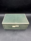 A Shagreen and bone jewellery box (15.5 x 10.5 x 6.6 cm Approximately)