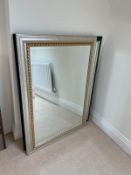 A contemporary mirror with a rope detail to edge (74cm x 106cm)