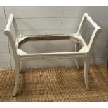 A white painted window seat (no seat pad) (H67cm W73cm D35cm)