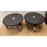 Two Giorgetti side tables by Chi Wing Lo AF H35cm Dia55cm)