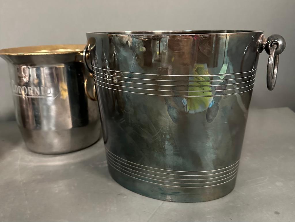 A small selection of silverplated items to include ice buckets and tea pots. - Image 3 of 4