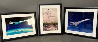 Concorde Interest: A selection of three Concorde photographs one signed by Chief pilot