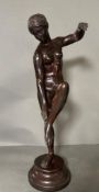 A bronze Grand Tour sculpture of Aphrodite adjusting her sandal. Height 65cm