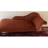 A Chesterfield style chaise longue