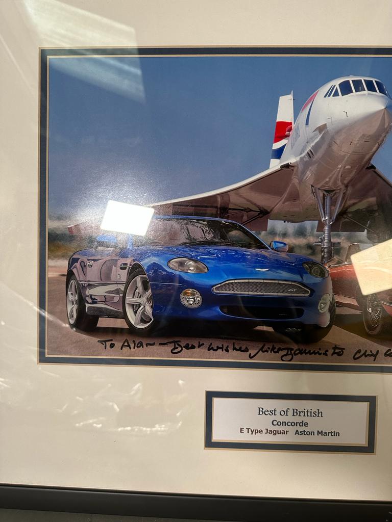 Concorde Interest: Best of British signed photograph Concorde, E Type Jaguar and Aston Martin 037/ - Image 3 of 5