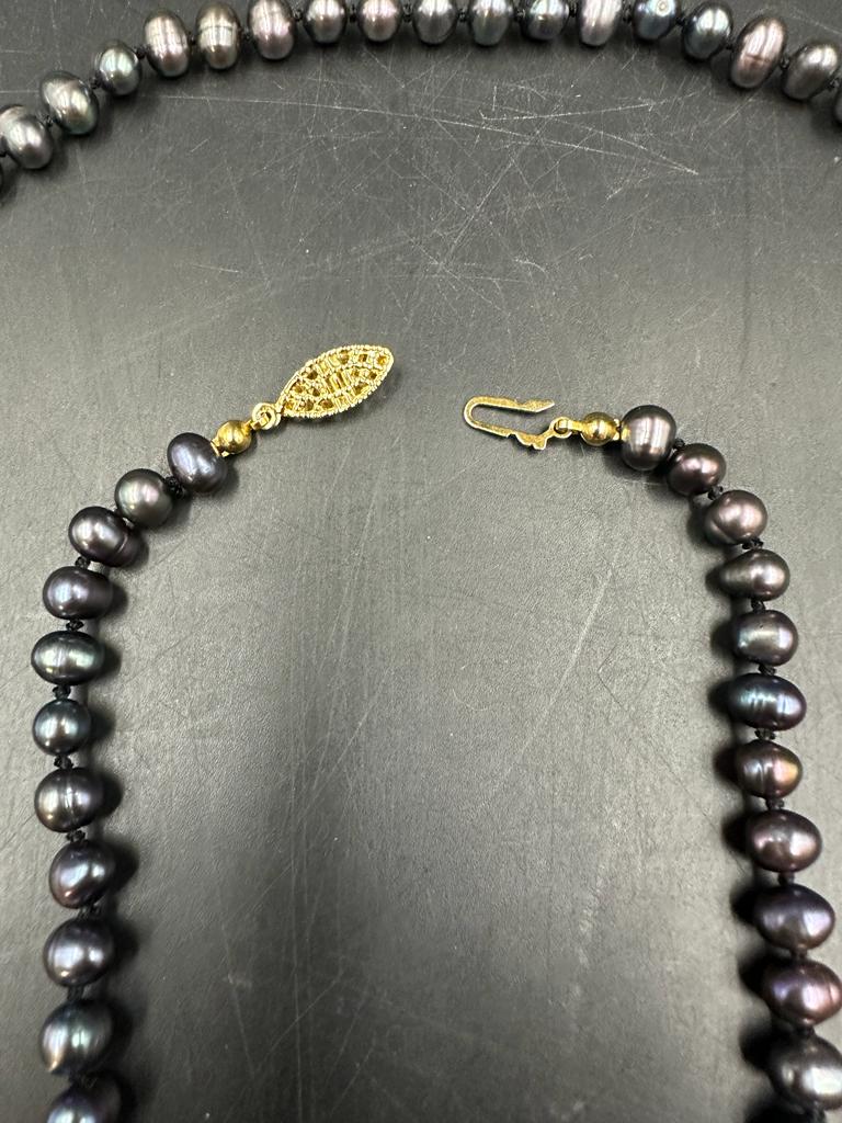 Two black pearl necklaces - Image 4 of 4