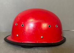 A vintage German motorcycle helmet