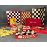 A selection of vintage play worn board games to include Cluedo, Lexicon and Beetle