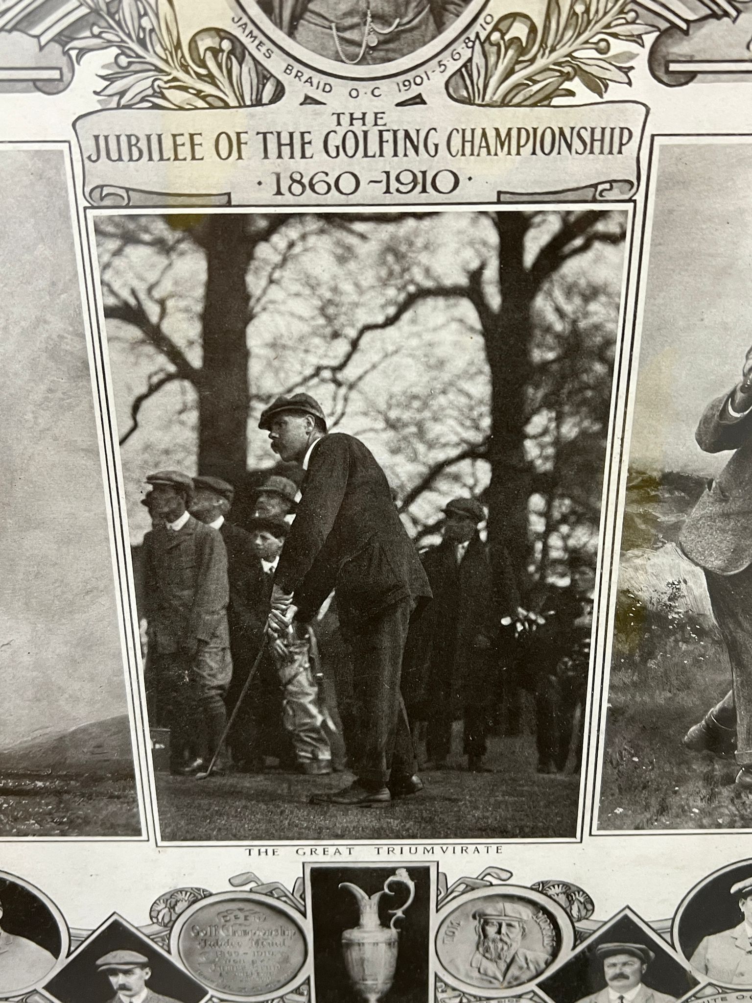 A framed print of the Jubilee of The Golfing Championship 1860-1910 72cm x 59cm - Image 3 of 3