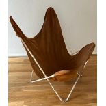 A butterfly lounge chair by Jorge Ferrari Hardoy for Knoll
