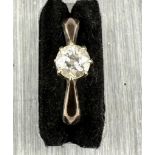 A Diamond solitaire Approx. .5ct set in 18ct gold Size N