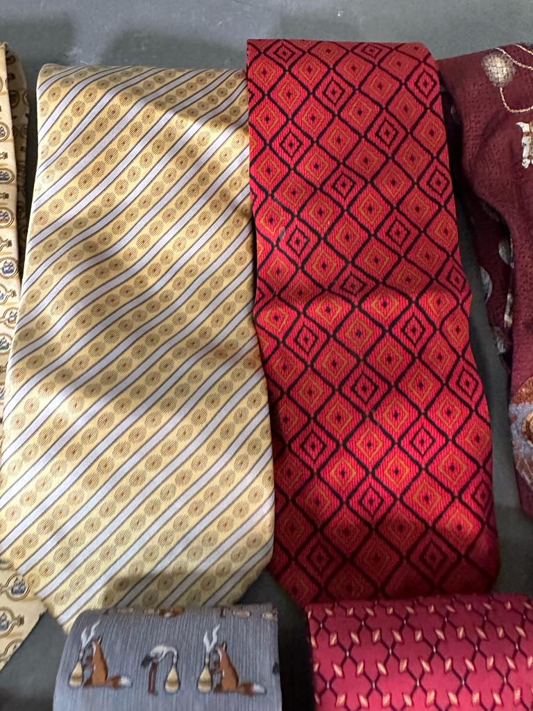 A selection of designer silk ties including five by Hermes also Gianfranco Ferre, Leonard of - Image 5 of 11