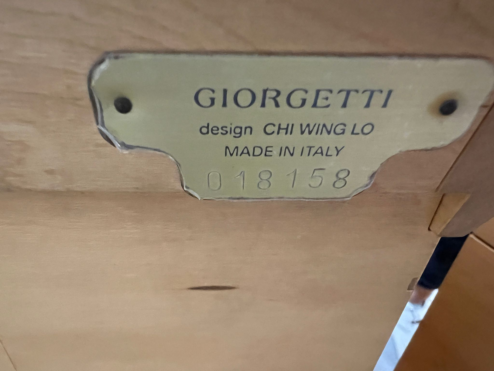 A Pair of Giorgetti Chi Wing Lo bedsides with brass plaque no 018158 (Approximate Measurements - Image 5 of 6