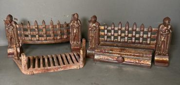 A selection of vintage fire grates.