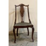 A mahogany side chair