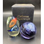 Two Caithness paper weights boxed