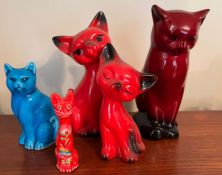 Five vintage cats