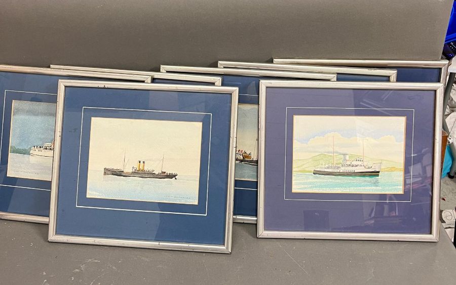 A selection of watercolours of boats (32cm x 28cm)