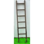 A vintage wooden ladder