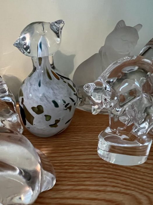 A selection of crystal glass cats by Waterford Villroy and Bosh - Image 3 of 5