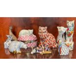 A selection of china cats