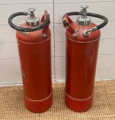 Two vintage fire extinguishers