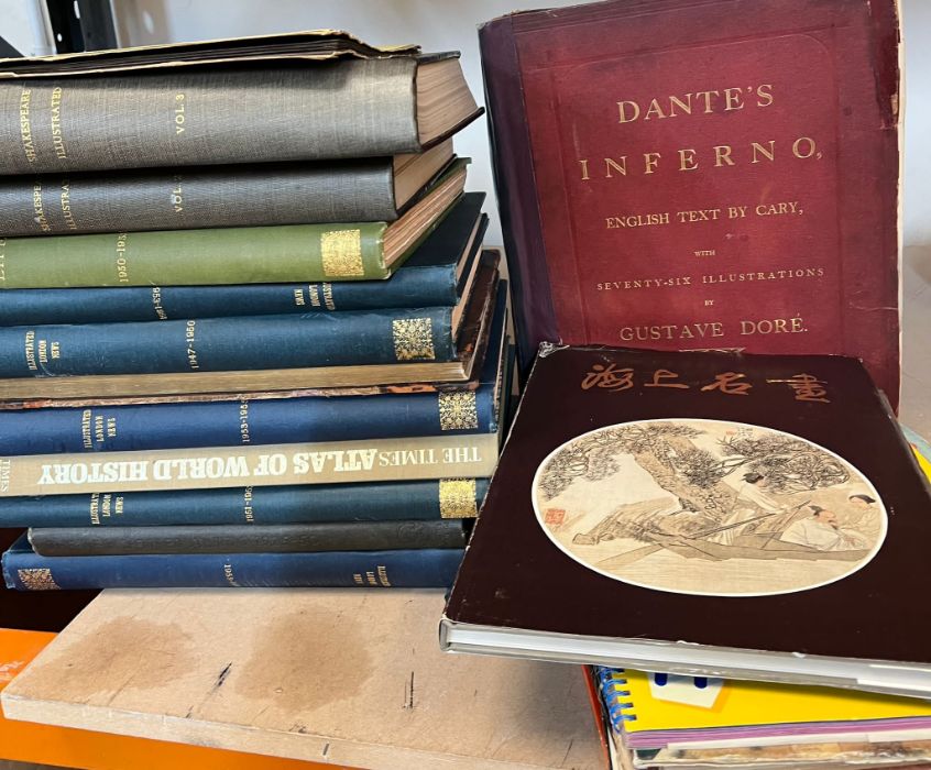 A collection of London illustrated Dantes Inferno and other books
