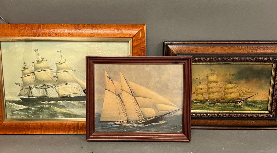 Three boat themed prints