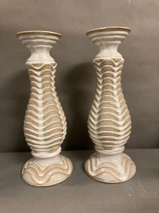 Contemporary China candlestick holders (H45cm)