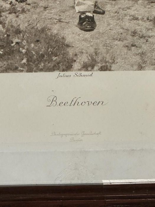 A framed plate of Ludvig Van Beethoven by Julius Schmid - Image 3 of 3