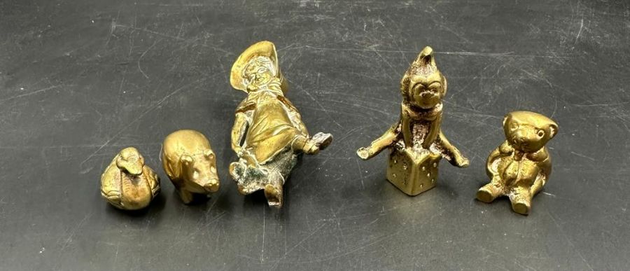 A small selection of brass curios