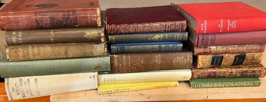 A selection of hardback books various ages and authors including WW Jacobs, Samuel Butler, Jerome