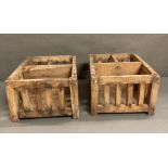 Two small crates with dividers (31cm x 23cm x 14cm)